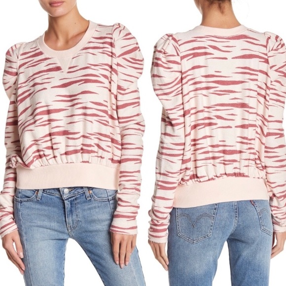 Free People Sweaters - NWT Free People Sweatshirt Zebra Zaza Ballet Combo